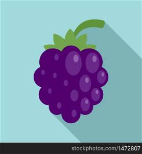 Dessert blackberry icon. Flat illustration of dessert blackberry vector icon for web design. Dessert blackberry icon, flat style