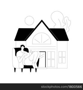 Detached house abstract concept vector illustration. Single family house, stand-alone household, single-detached building, individual land ownership, unattached dwelling unit abstract metaphor.. Detached house abstract concept vector illustration.