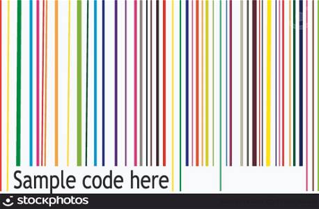 Detail illustration of color barcode.