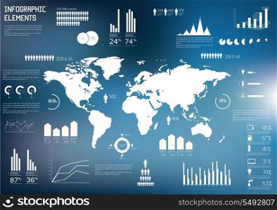 Detail infographics set. World Map and Information Graphics