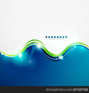 Detailed blue wavy vector abstract background