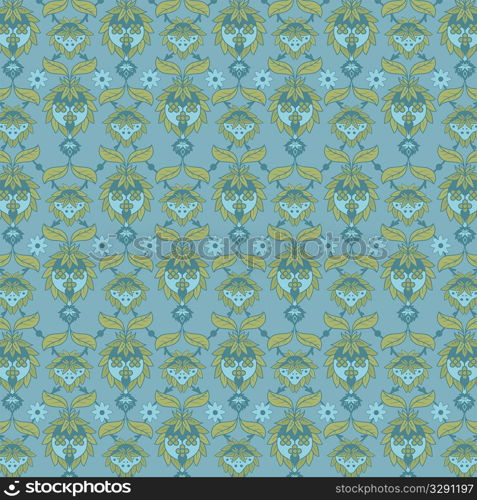 Detailed repeating wallpaper pattern.