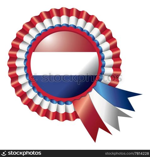 Detailed rosette flag Netherlands, eps10 vector illustration