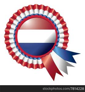 Detailed rosette flag Netherlands, eps10 vector illustration