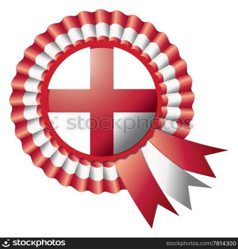 Detailed rosette flag of England, eps10 vector illustration