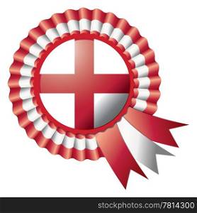 Detailed rosette flag of England, eps10 vector illustration