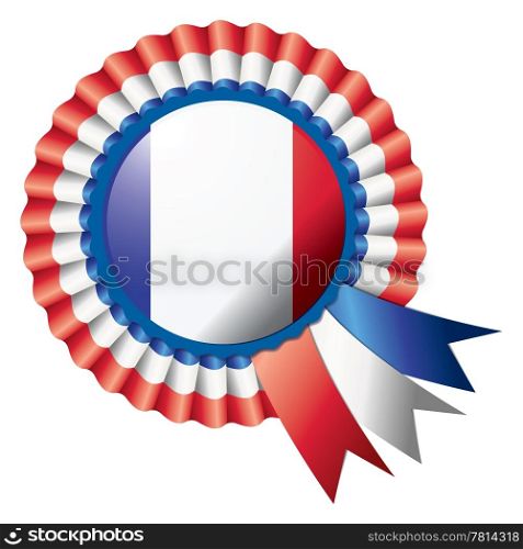 Detailed rosette flag of France, eps10 vector illustration