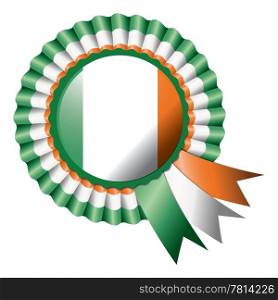 Detailed rosette flag of Ireland, eps10 vector illustration