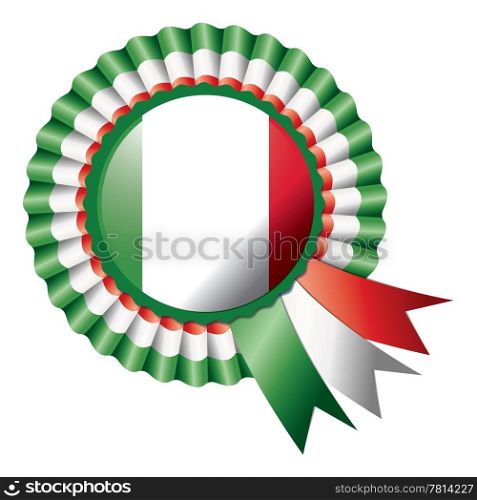 Detailed rosette flag of Italy, eps10 vector illustration