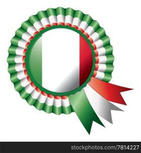 Detailed rosette flag of Italy, eps10 vector illustration