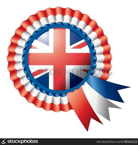 Detailed rosette flag of UK, eps10 vector illustration