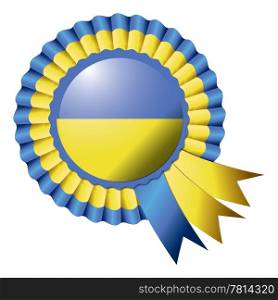 Detailed rosette flag of Ukraine, eps10 vector illustration
