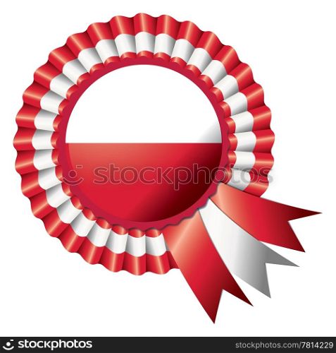 Detailed rosette flag Poland, eps10 vector illustration
