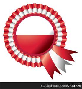 Detailed rosette flag Poland, eps10 vector illustration