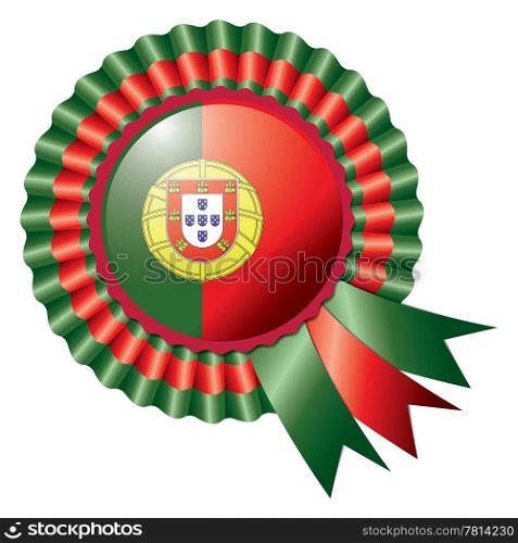 Detailed rosette flag Portugal, eps10 vector illustration