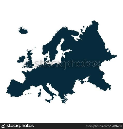 Detailed vector map of Europe