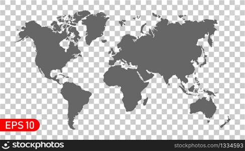 Detailed world map. Vector illustration. EPS 10