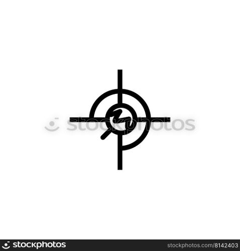 detection icon vector design templates white on background