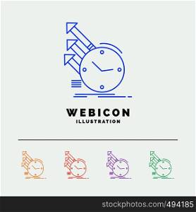 detection, inspection, of, regularities, research 5 Color Line Web Icon Template isolated on white. Vector illustration. Vector EPS10 Abstract Template background