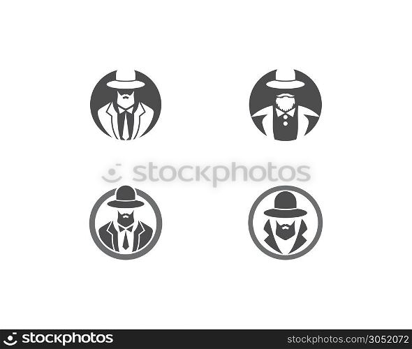 Detective logo vector template