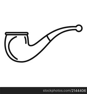 Detective smoke pipe icon outline vector. Old tobacco. Dad pipe. Detective smoke pipe icon outline vector. Old tobacco