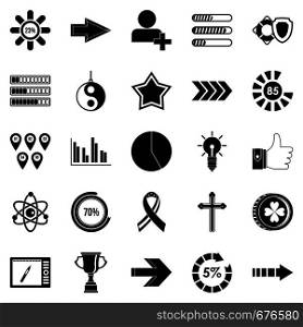 Detector icons set. Simple set of 25 detector vector icons for web isolated on white background. Detector icons set, simple style