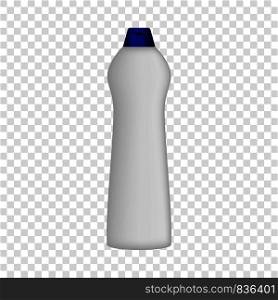 Detergent bottle mockup. Realistic illustration of detergent bottle vector mockup for on transparent background. Detergent bottle mockup, realistic style