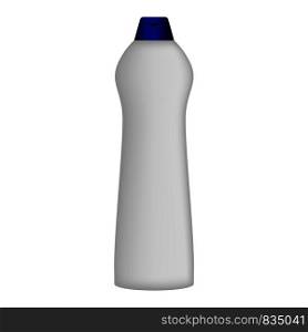 Detergent bottle mockup. Realistic illustration of detergent bottle vector mockup for web design isolated on white background. Detergent bottle mockup, realistic style