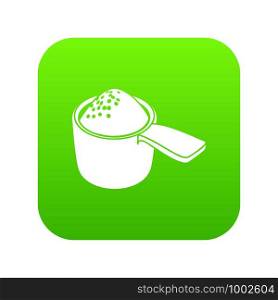 Detergent dose icon green vector isolated on white background. Detergent dose icon green vector
