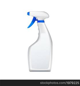 detergent liquid. bleach pack. chemicals agent. white package mockup. detergent bottle plastic product vector