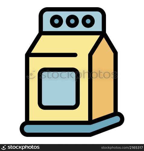 Detergent package icon. Outline detergent package vector icon color flat isolated. Detergent package icon color outline vector