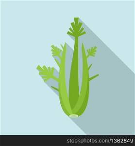 Detox celery icon. Flat illustration of detox celery vector icon for web design. Detox celery icon, flat style