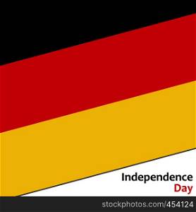Deutschland independence day with flag vector illustration for web. Deutschland independence day