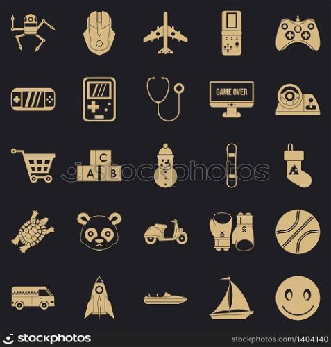 Develop child icons set. Simple set of 25 develop child vector icons for web for any design. Develop child icons set, simple style