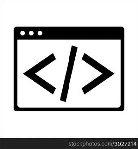 Developer Coding Icon, Custom Coding Icon Vector Art Illustration. Developer Coding Icon, Custom Coding Icon