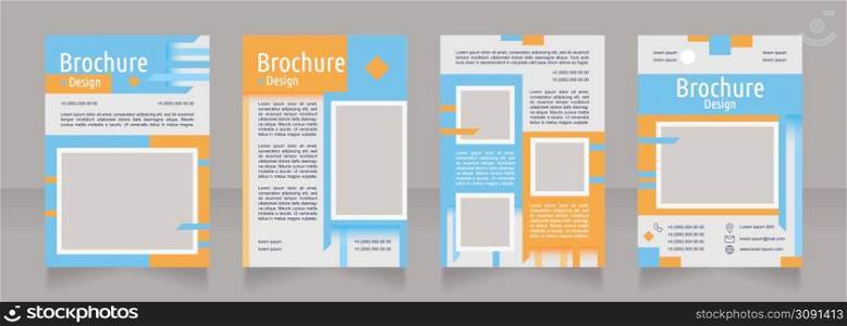 Developing new products blank brochure design. Template set with copy space for text. Premade corporate reports collection. Editable 4 paper pages. Ubuntu Condensed, Arial Regular fonts used. Developing new products blank brochure design