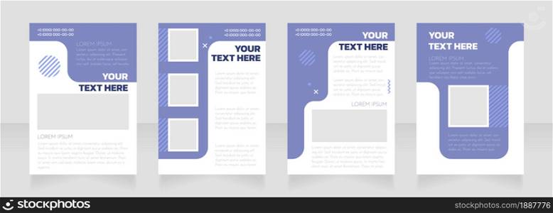 Development and maintenance blank brochure layout design. Industry info. Vertical poster template set with empty copy space for text. Premade corporate reports collection. Editable flyer paper pages. Development and maintenance blank brochure layout design