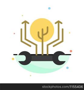 Development, Engineering, Growth, Hack, Hacking Abstract Flat Color Icon Template