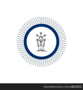development, human, network, personality, self Line Icon. Vector isolated illustration. Vector EPS10 Abstract Template background