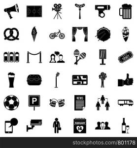 Development icons set. Simple style of 36 development vector icons for web isolated on white background. Development icons set, simple style