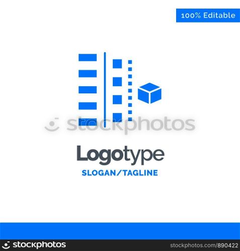 Development, Phases, Plan, Planning, Product Blue Solid Logo Template. Place for Tagline