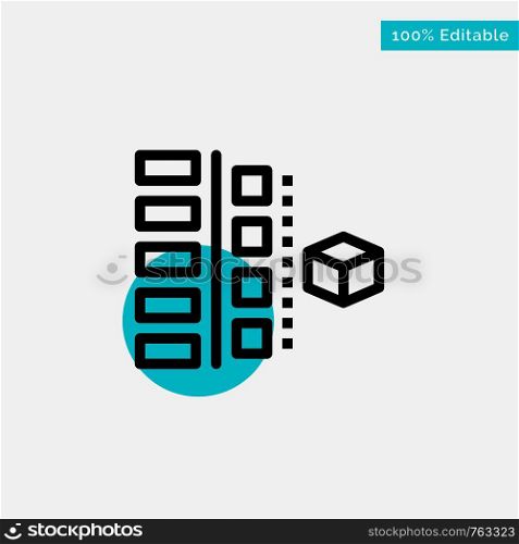 Development, Phases, Plan, Planning, Product turquoise highlight circle point Vector icon