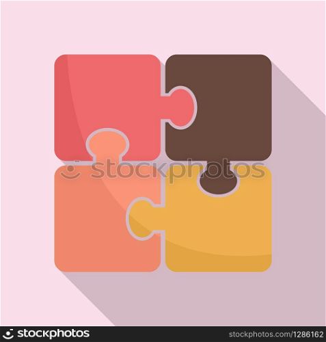 Development puzzle icon. Flat illustration of development puzzle vector icon for web design. Development puzzle icon, flat style