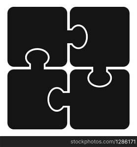 Development puzzle icon. Simple illustration of development puzzle vector icon for web design isolated on white background. Development puzzle icon, simple style