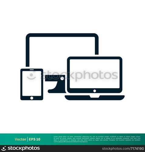 Device Digital Icon Vector Logo Template Illustration Design EPS 10.