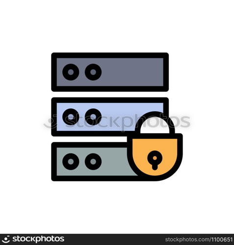 Device, Electronic, Internet Security, Key Flat Color Icon. Vector icon banner Template