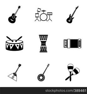 Device for music icons set. Simple illustration of 9 device for music vector icons for web. Device for music icons set, simple style