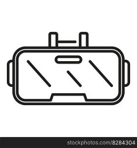 Device helmet icon outline vector. Vr reality. Digital futuristic. Device helmet icon outline vector. Vr reality