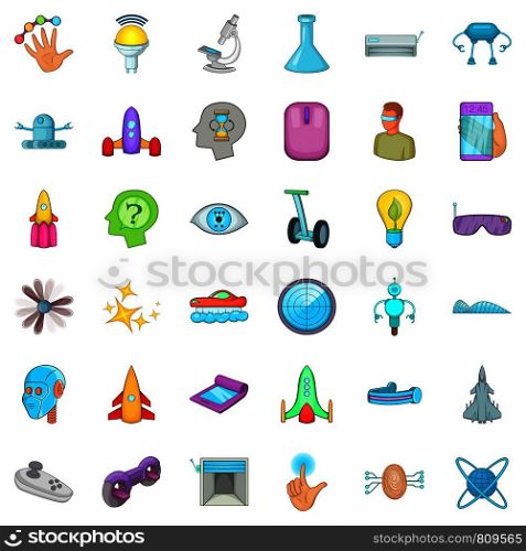 Device icons set. Cartoon style of 36 device vector icons for web isolated on white background. Device icons set, cartoon style
