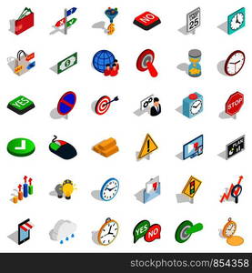 Device icons set. Isometric style of 36 device vector icons for web isolated on white background. Device icons set, isometric style